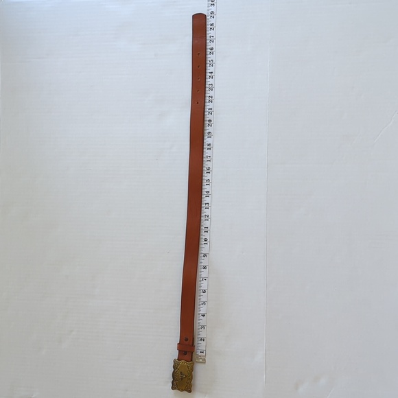 Vintage Chaucer Harness Leather Belt w/Western Buckle 26 Brown - Picture 13 of 16